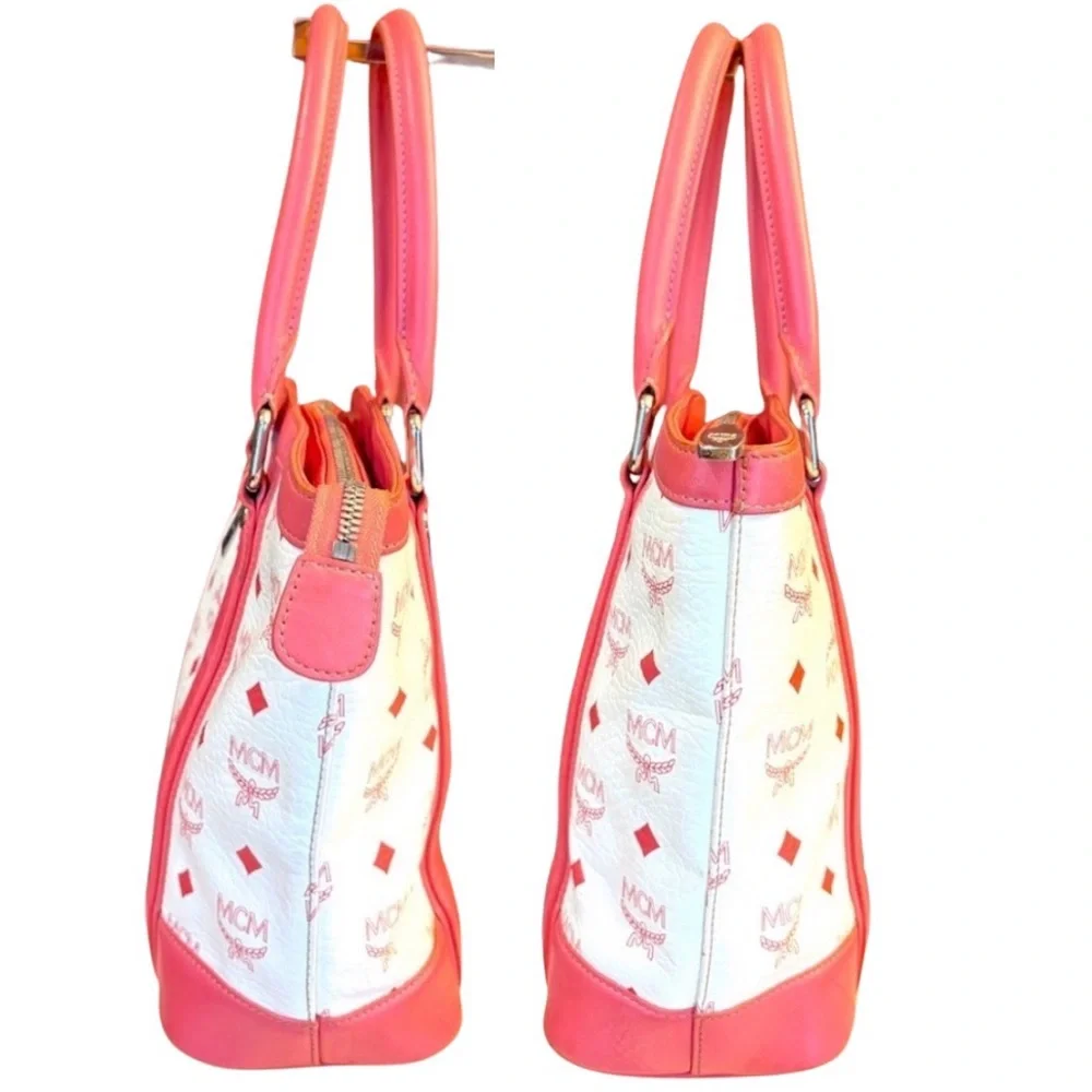MCM Princess White & Pink Tote Bag, EUC